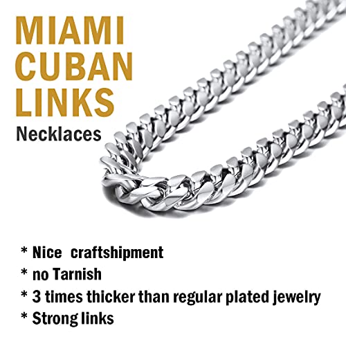 Stainless Steel Men's 10MM Cuban Link Necklace
