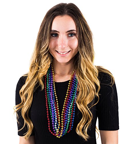 Mardi Gras Beads Necklace Set (Colorful, 144 Pc)