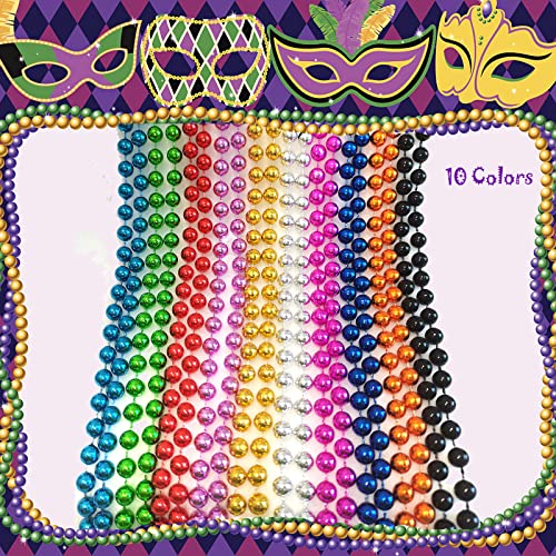 Mardi Gras Beads Necklaces - 150Pcs, Multi-Colors, 33Inch