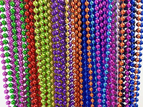 72-Pack Mardi Gras Beads Assortment - Gasparilla Necklaces