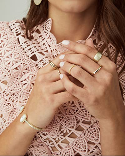 Kendra Scott Gold-Plated Rose Quartz Cuff Bracelet