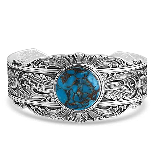 Western Turquoise Cuff Bracelet (Sheridan Blue)