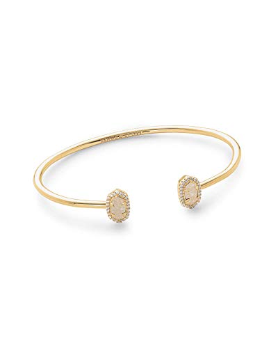 Kendra Scott Calla Gold Cuff Bracelet with Iridescent Drusy
