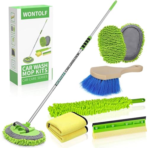 9pcs Car Wash Brush Kit with Microfiber Towels