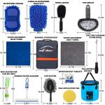 22Pcs Car Wash Cleaning Tools Kit with Blue Bag