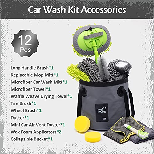 AURELIO TECH 12 Pcs Car Cleaning Kit