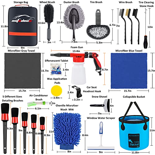 AUTODECO 35Pcs Car Wash Cleaning Kit