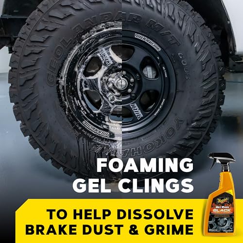 Meguiar's Hot Rims Black Wheel Cleaner - Brake Dust Remover - 24 Oz