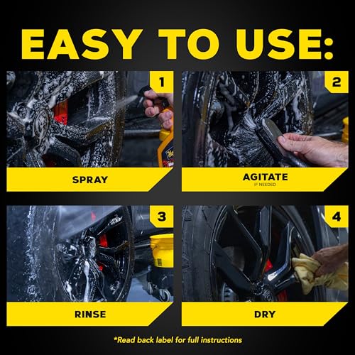 Meguiar's Hot Rims Black Wheel Cleaner - Brake Dust Remover - 24 Oz