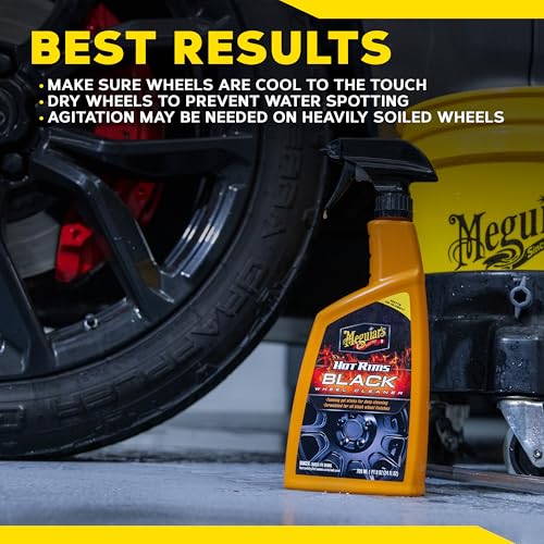Meguiar's Hot Rims Black Wheel Cleaner - Brake Dust Remover - 24 Oz