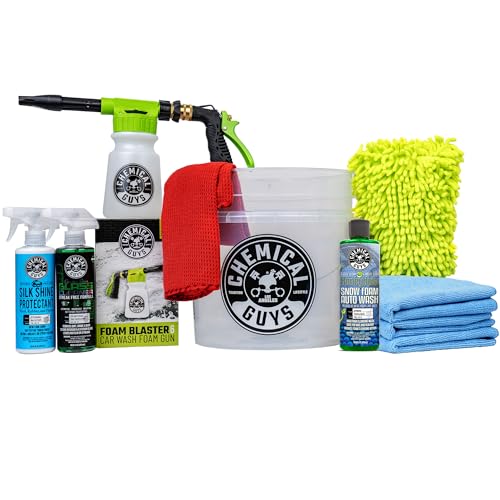 16-Piece Arsenal Builder Car Wash Kit: Foam Gun, Bucket, 16 oz Cleaning Chemicals