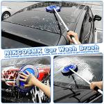 Car Wash Brush Kit with Long Handle, Chenille Head