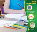 Bulk Colored Pencils for Classroom, 240 Count