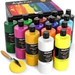 Nicpro Large 14-Color Acrylic Paint Set