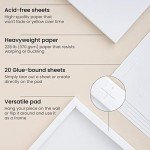 ARTEZA Heavyweight Mixed Media Paper Pad, 20 Sheets