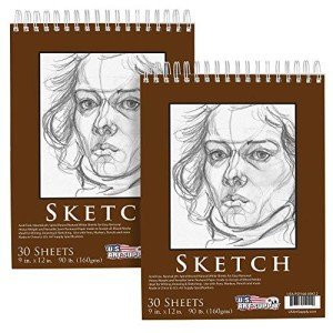 Premium Heavy-Weight Spiral Bound Sketch Pad - 2 Pack