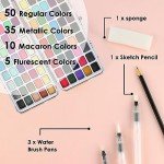 Watercolor Paint Set: 100 Colors & Accessories