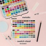 Watercolor Paint Set: 100 Colors & Accessories