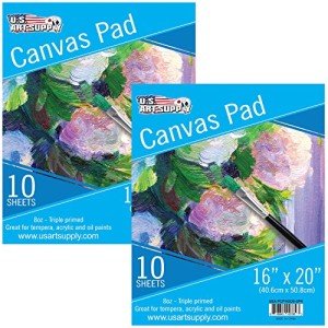 U.S. Art Supply 10-Sheet Acid-Free Canvas Pads