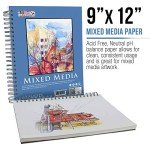 Mixed Media Paper Pad Sketchbook, 2 Pack, 60 Sheets