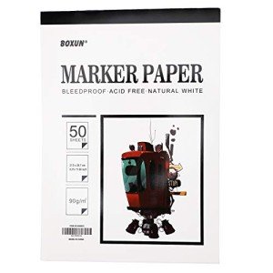 BOXUN 50 Sheet Bleedproof Sketch Marker Pad