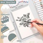 12 Pack Top Spiral Sketch Pads, 9 x 12 Inches