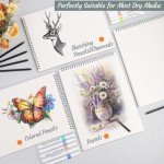 12 Pack Top Spiral Sketch Pads, 9 x 12 Inches