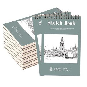 12-Pack Spiral Bound Sketchbooks for Drawing