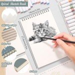 12-Pack Spiral Bound Sketchbooks for Drawing