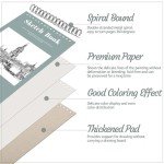 12-Pack Spiral Bound Sketchbooks for Drawing