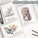 12-Pack Spiral Bound Sketchbooks for Drawing