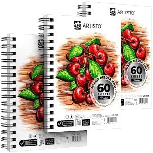 ARTISTO Premium Mixed Media Sketchbook Pack of 3