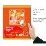 AUREUO 8x10 Canvas Pad - 10 Sheets for Painting