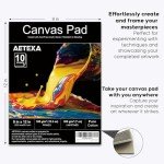 AETEXA 9"x12" Gesso Canvas Paper Pad, 10 Sheets