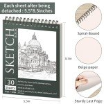 10-Pack Mini Sketchbooks with 300 Sheets