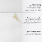 AETEXA 9"x12" Gesso Canvas Paper Pad, 10 Sheets