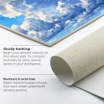 AETEXA 9"x12" Gesso Canvas Paper Pad, 10 Sheets