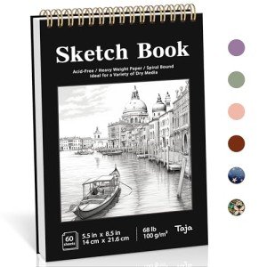 Top Spiral Bound Sketch Book - 60 Acid-Free Sheets