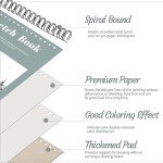 4 Pack Top Spiral Sketch Books, 9x12 Inches