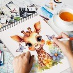 OSIMIG 5-Pack Spiral Bound Sketch Books