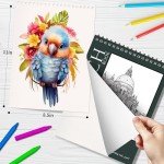 OSIMIG 5-Pack Spiral Bound Sketch Books