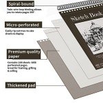 Top Spiral Sketch Pad - 2 Packs, 100 Sheets