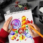 OSIMIG 5-Pack Spiral Bound Sketch Books