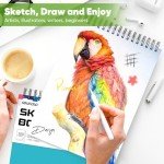 Soucolor 9" x 12" Spiral Sketch Book - 100 Sheets