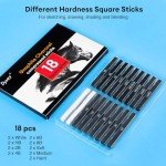 Dyvicl Graphite Charcoal Sticks - Pack of 18