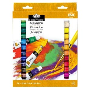 Royal Brush Gouache Artist Paint Set, 24-Colors
