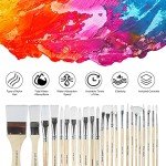 24-Piece Brush Set for Oil, Acrylic, and Watercolor