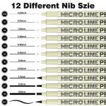 KERIFI 12-Pack Micro Fine Point Ink Pens