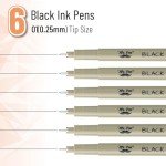Mr. Pen Extra Fine Point Drawing Pens, 6 Pack