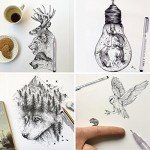 PANDAFLY Micro-Pen Fineliner Ink Pen Set